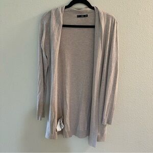 Mango Cream Colored Open-Front Cardigan